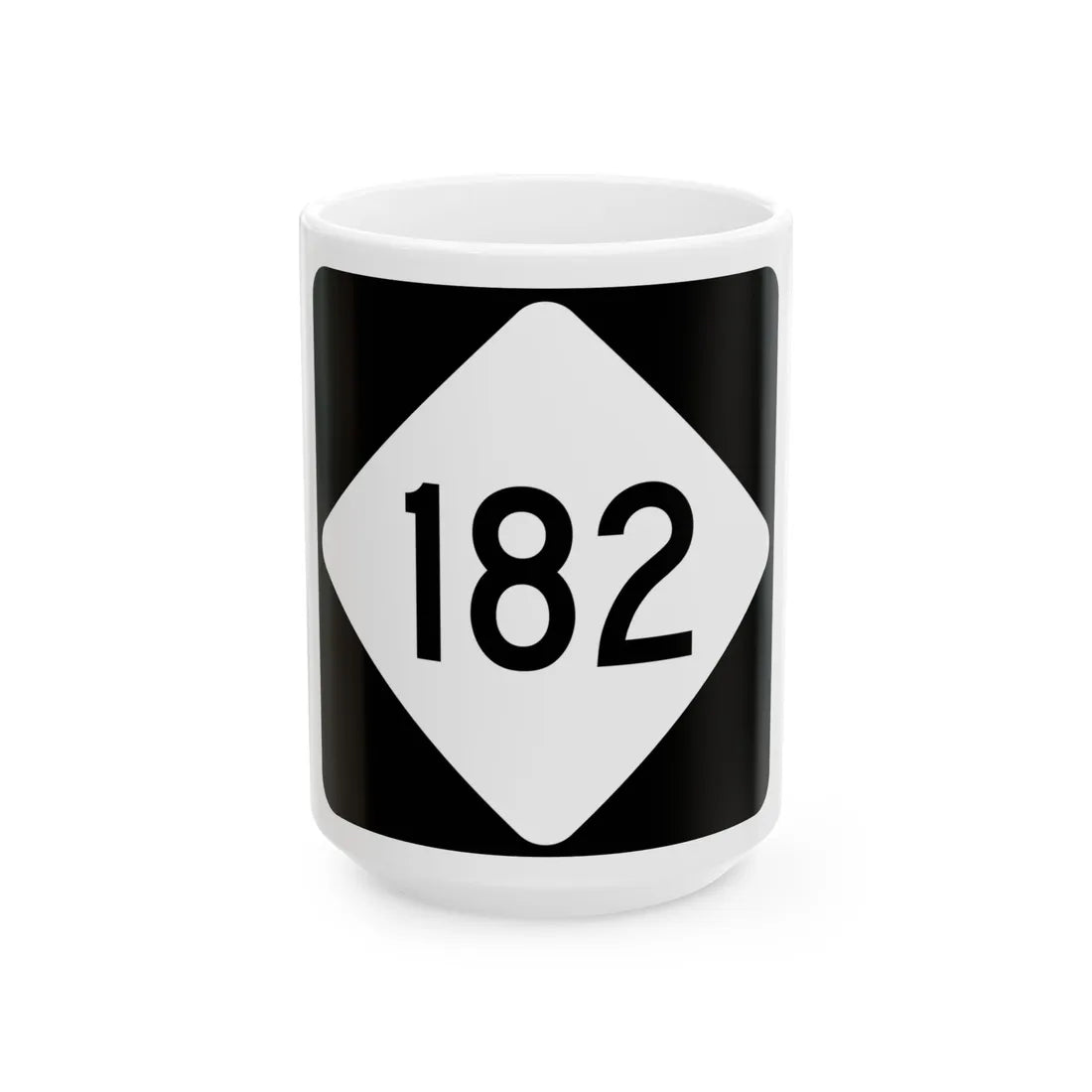 NC 182 (North Carolina) (Road Sign) White Coffee Mug 15oz - Go Mug Yourself
