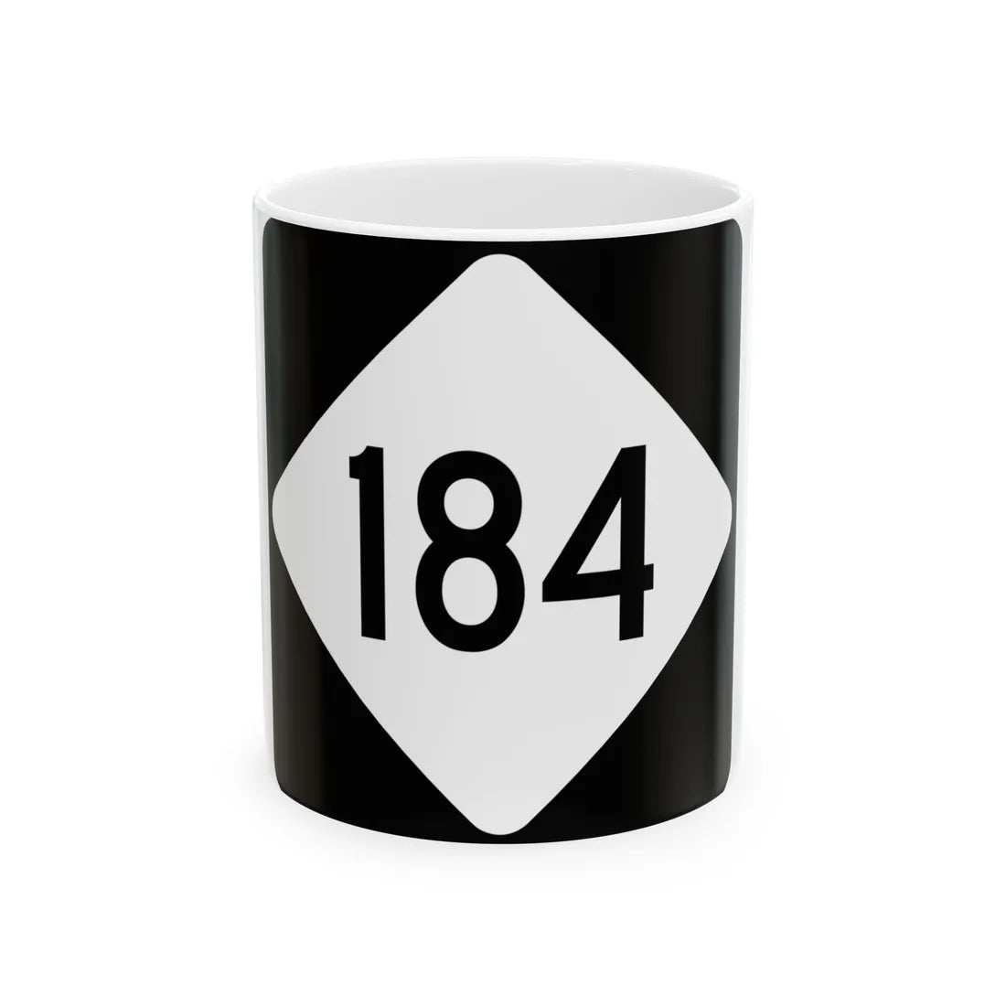 NC 184 (North Carolina) (Road Sign) White Coffee Mug 11oz - Go Mug Yourself