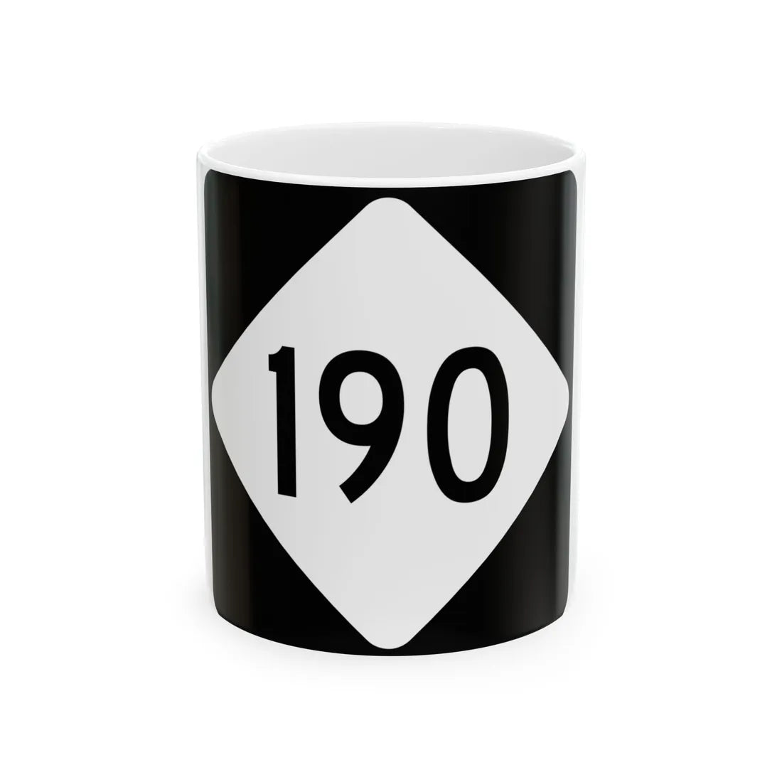 NC 190 (North Carolina) (Road Sign) White Coffee Mug 11oz - Go Mug Yourself