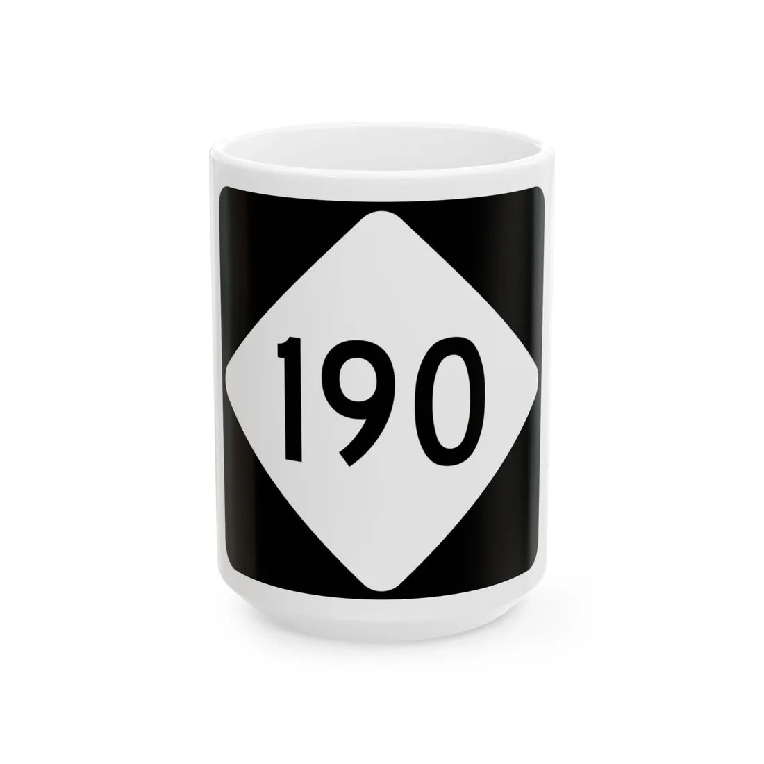 NC 190 (North Carolina) (Road Sign) White Coffee Mug 15oz - Go Mug Yourself