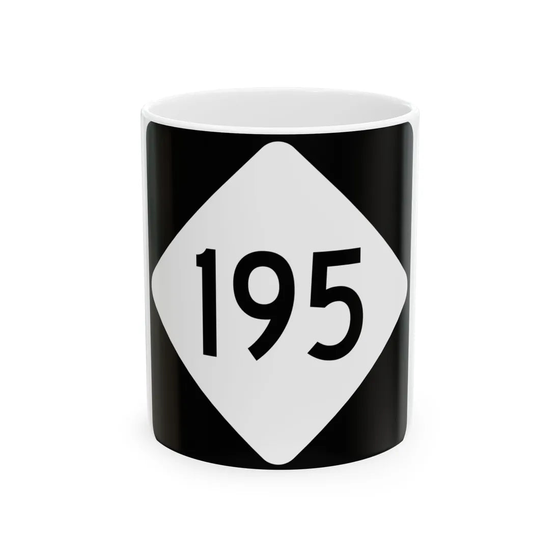 NC 195 (North Carolina) (Road Sign) White Coffee Mug 11oz - Go Mug Yourself