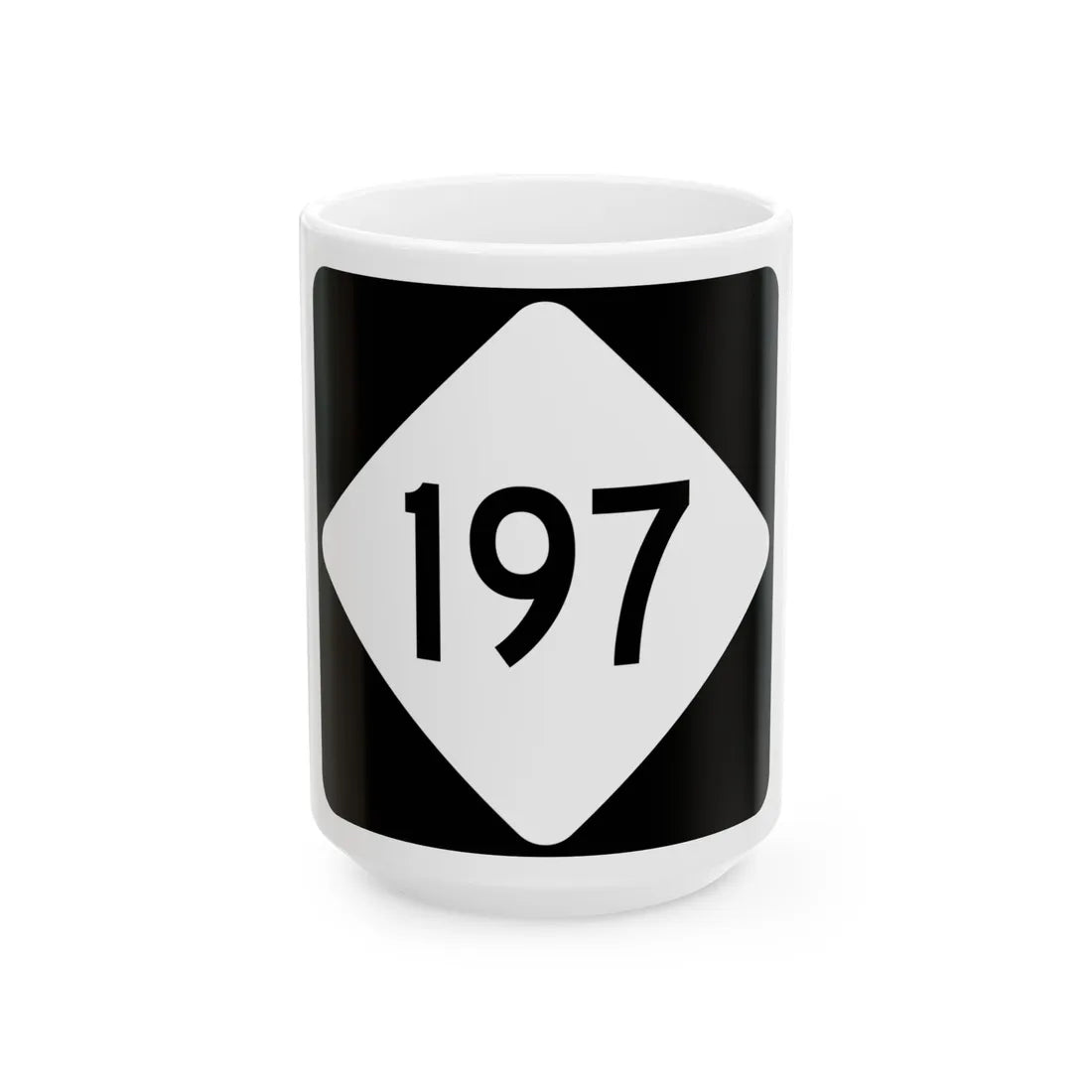 NC 197 (North Carolina) (Road Sign) White Coffee Mug 15oz - Go Mug Yourself