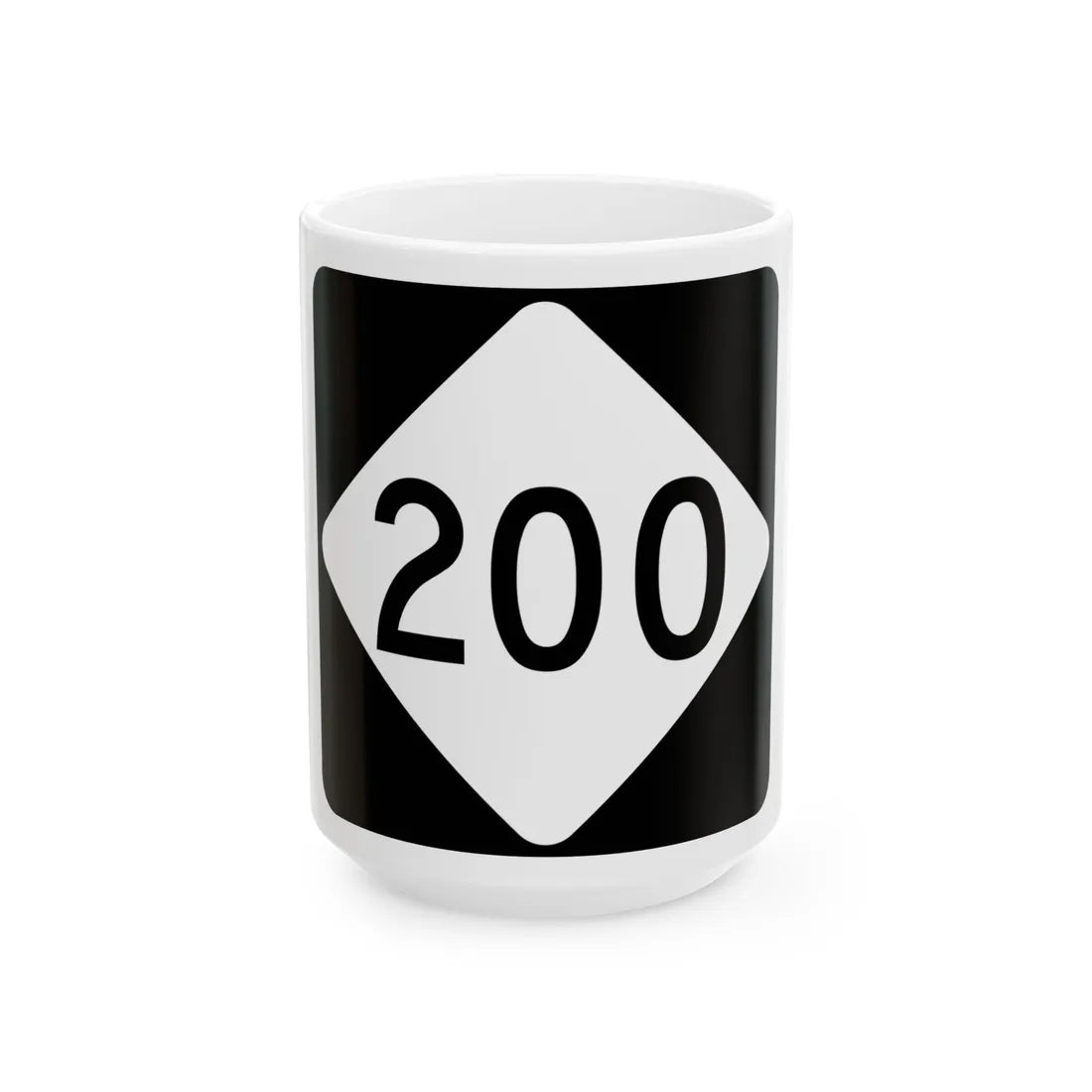 NC 200 (North Carolina) (Road Sign) White Coffee Mug 15oz - Go Mug Yourself