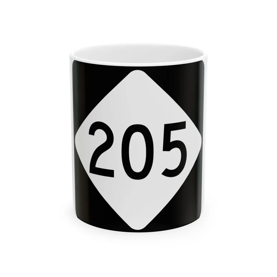 NC 205 (North Carolina) (Road Sign) White Coffee Mug 11oz - Go Mug Yourself