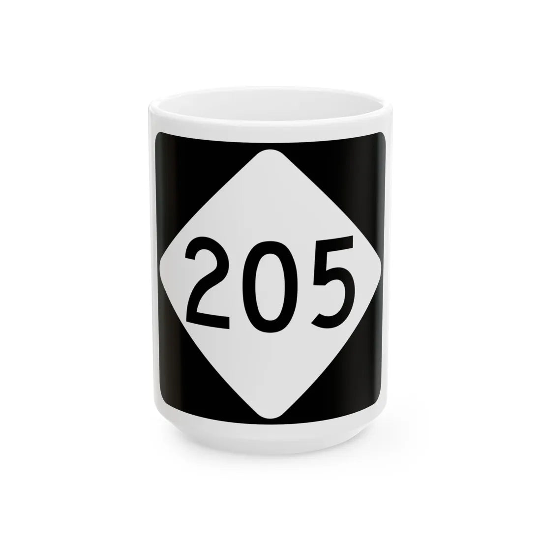 NC 205 (North Carolina) (Road Sign) White Coffee Mug 15oz - Go Mug Yourself