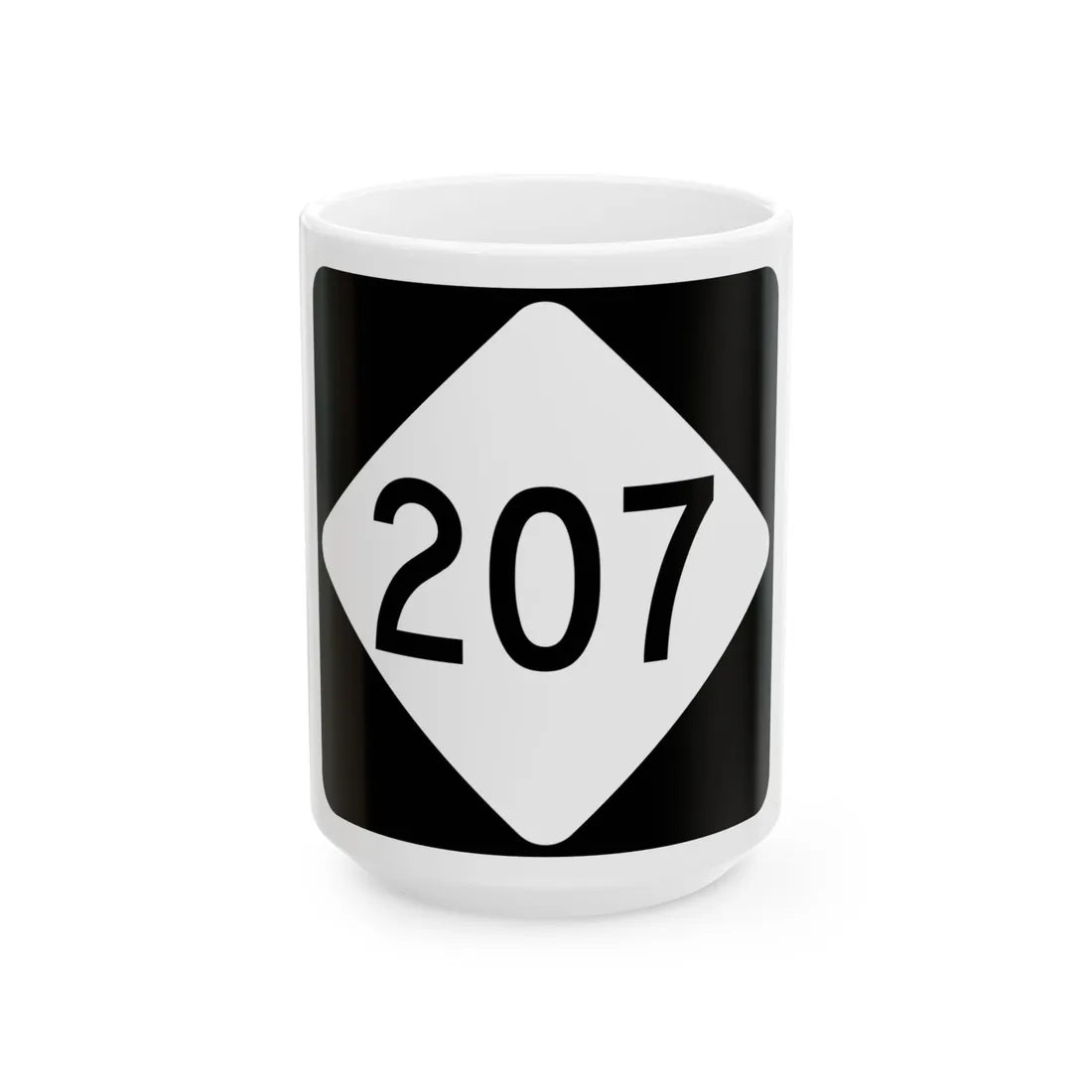NC 207 (North Carolina) (Road Sign) White Coffee Mug 15oz - Go Mug Yourself