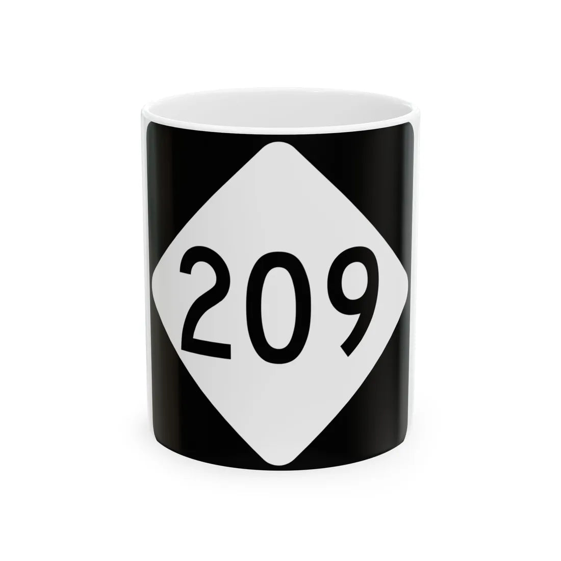 NC 209 (North Carolina) (Road Sign) White Coffee Mug 11oz - Go Mug Yourself