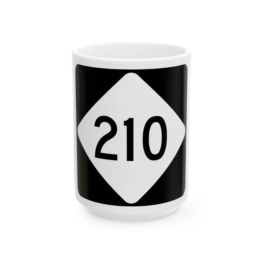 NC 210 (North Carolina) (Road Sign) White Coffee Mug 15oz - Go Mug Yourself