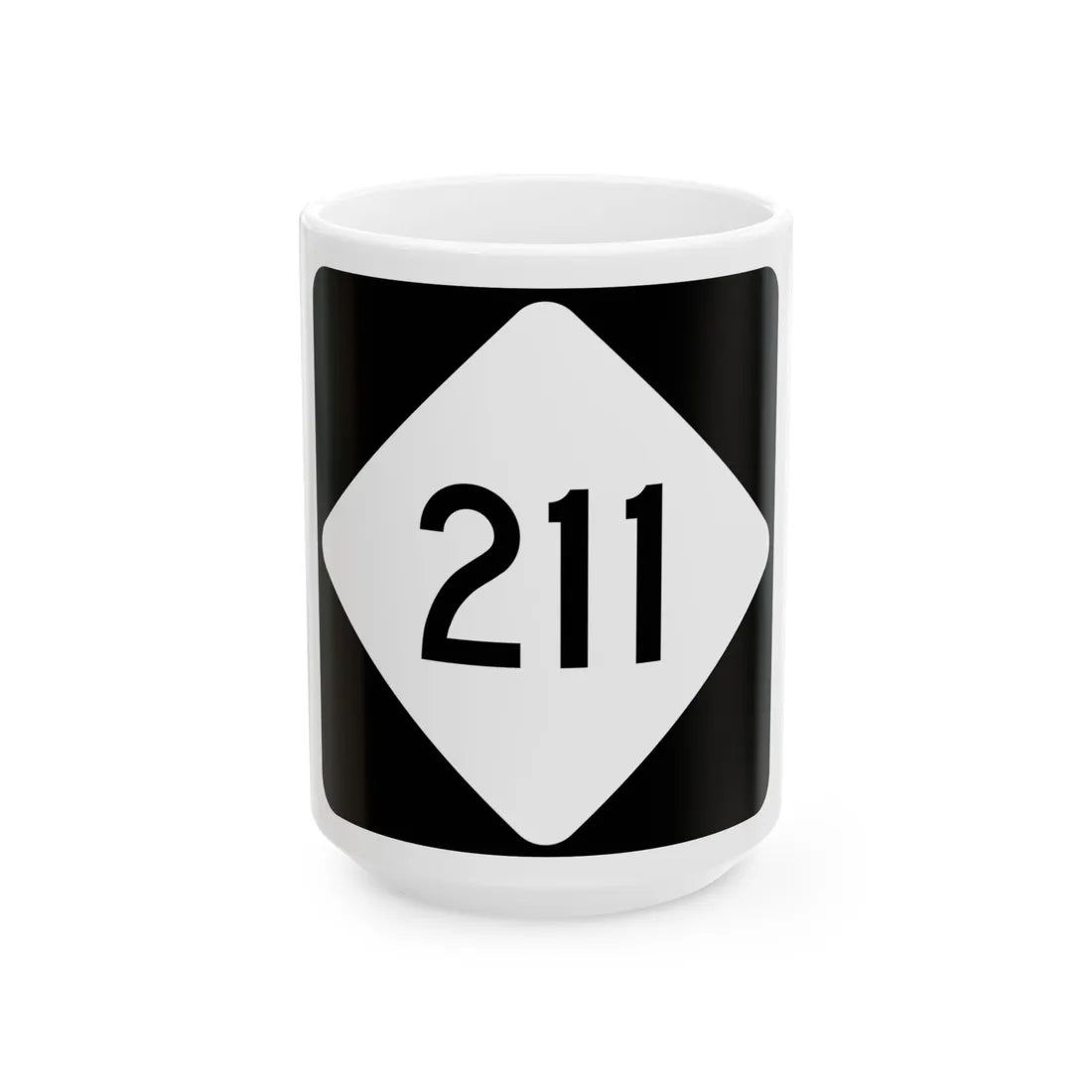 NC 211 (North Carolina) (Road Sign) White Coffee Mug 15oz - Go Mug Yourself