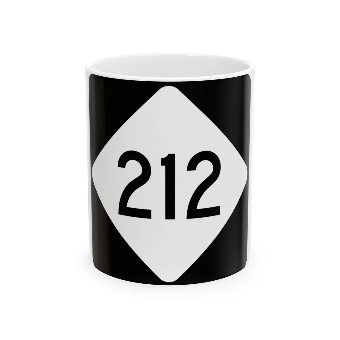 NC 212 (North Carolina) (Road Sign) White Coffee Mug 11oz - Go Mug Yourself