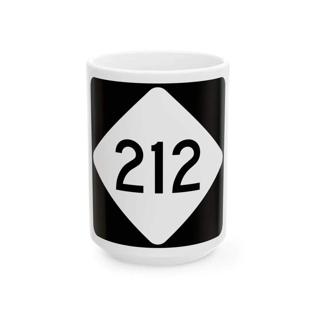 NC 212 (North Carolina) (Road Sign) White Coffee Mug 15oz - Go Mug Yourself