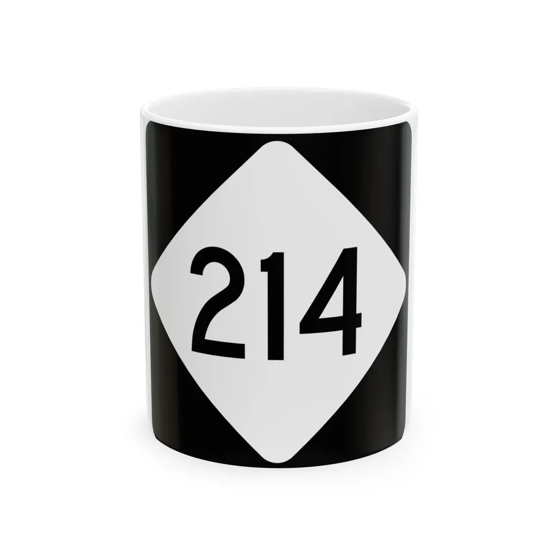 NC 214 (North Carolina) (Road Sign) White Coffee Mug 11oz - Go Mug Yourself