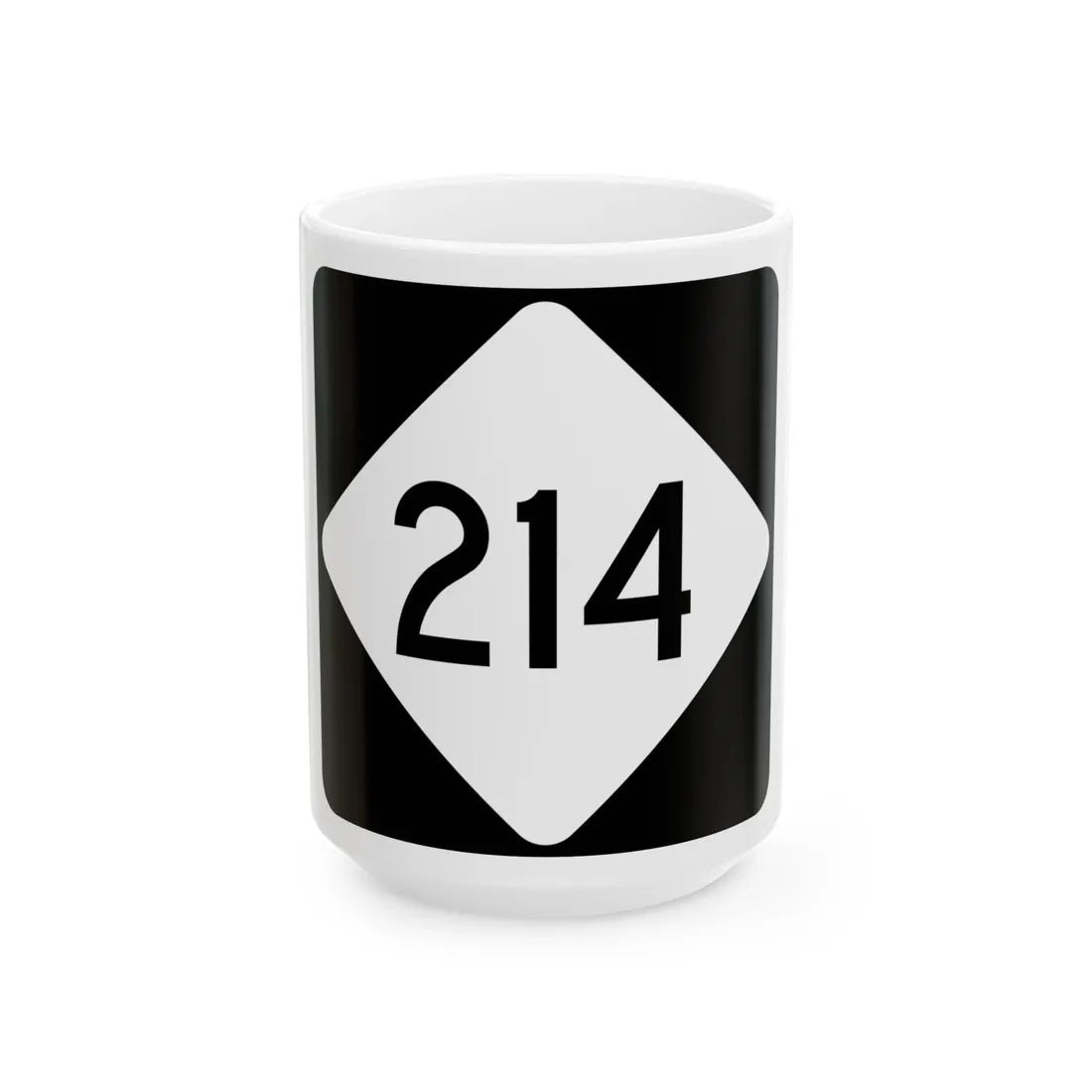 NC 214 (North Carolina) (Road Sign) White Coffee Mug 15oz - Go Mug Yourself