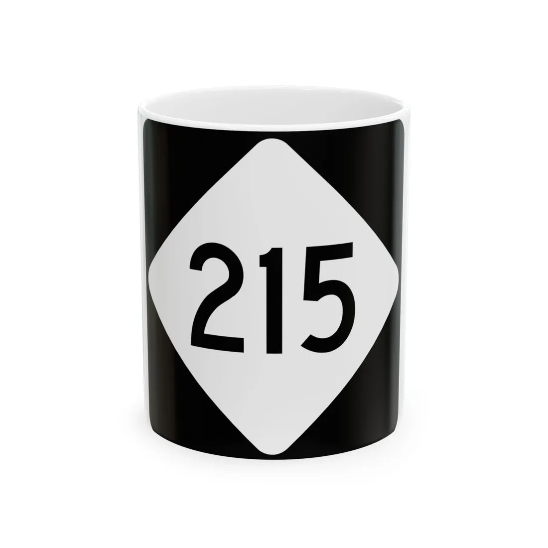 NC 215 (North Carolina) (Road Sign) White Coffee Mug 11oz - Go Mug Yourself