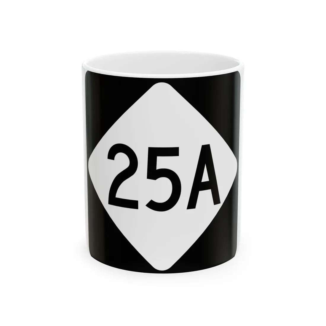 NC 25A (North Carolina) (Road Sign) White Coffee Mug 11oz - Go Mug Yourself