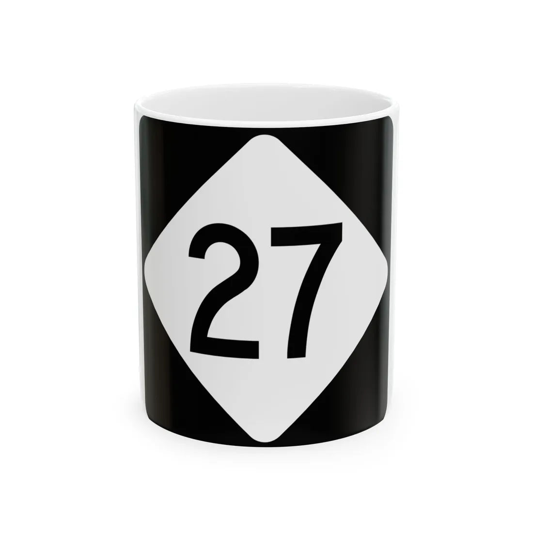 NC 27 (North Carolina) (Road Sign) White Coffee Mug 11oz - Go Mug Yourself