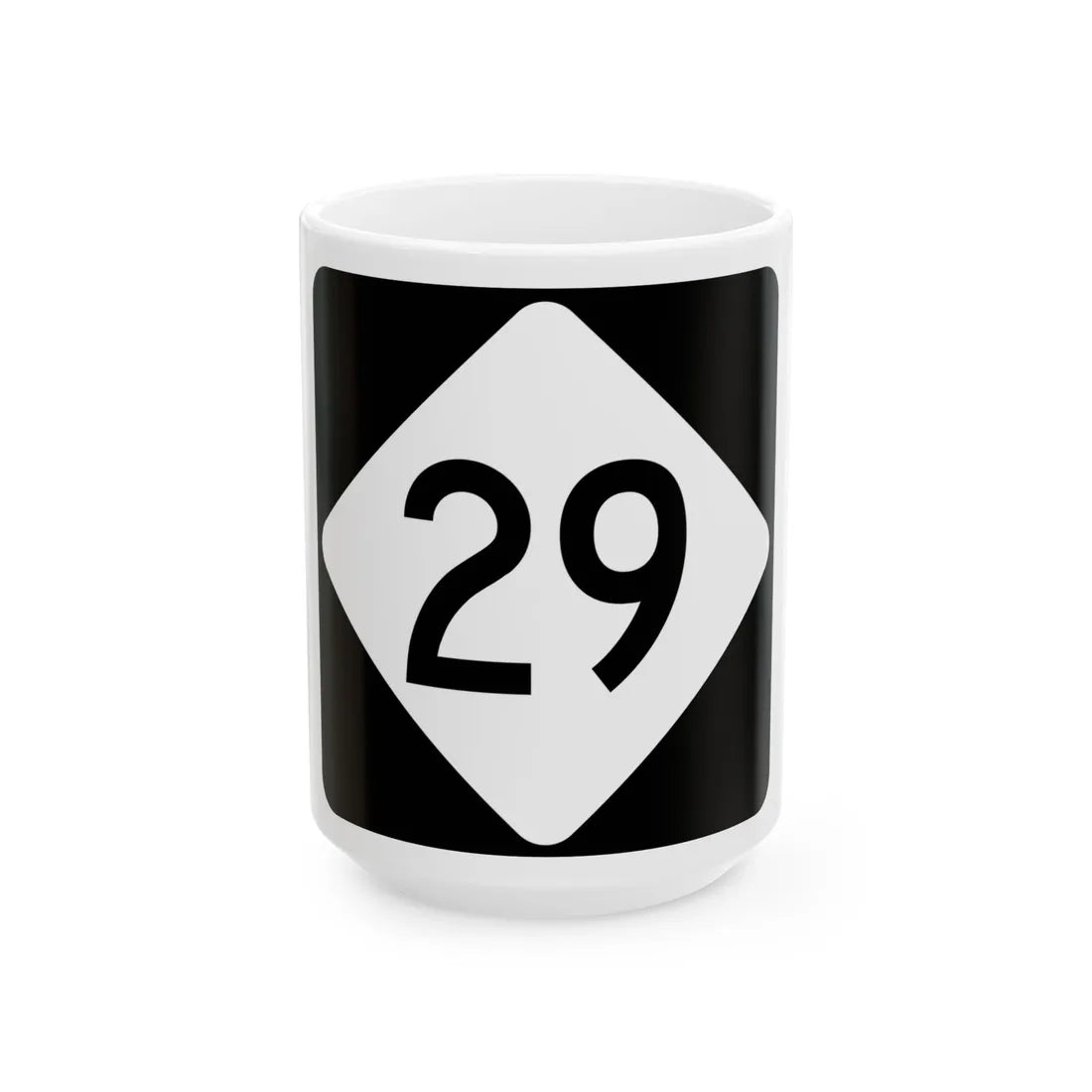 NC 29 (North Carolina) (Road Sign) White Coffee Mug 15oz - Go Mug Yourself