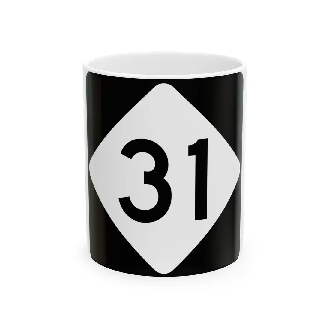 NC 31 (North Carolina) (Road Sign) White Coffee Mug 11oz - Go Mug Yourself