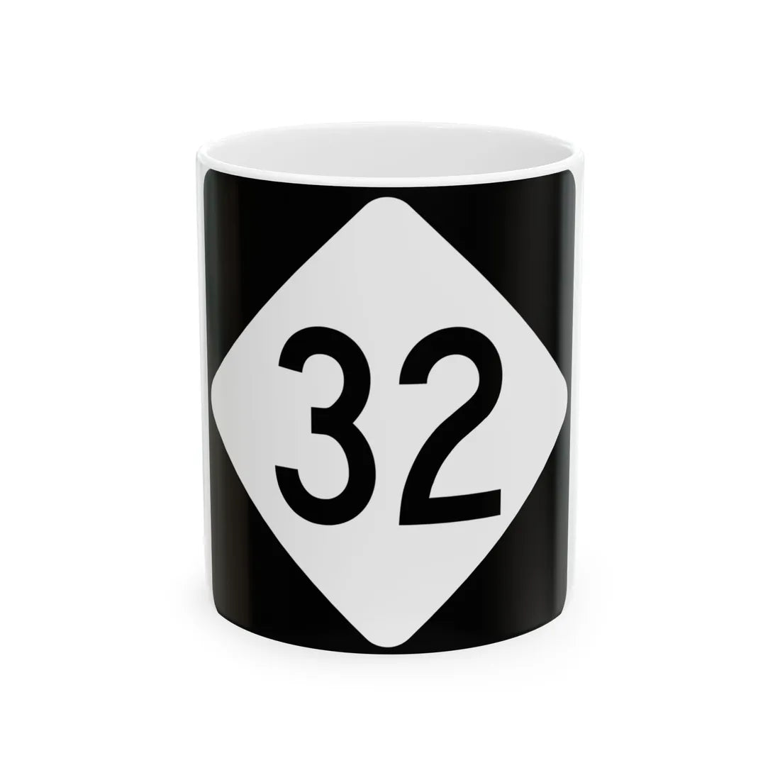 NC 32 (North Carolina) (Road Sign) White Coffee Mug 11oz - Go Mug Yourself