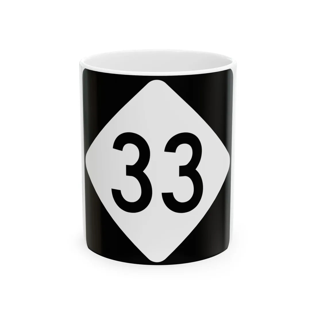 NC 33 (North Carolina) (Road Sign) White Coffee Mug 11oz - Go Mug Yourself