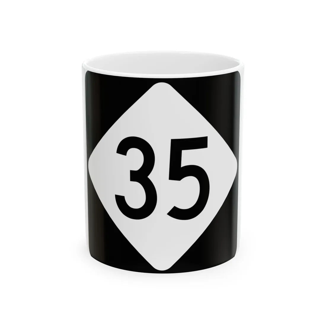 NC 35 (North Carolina) (Road Sign) White Coffee Mug 11oz - Go Mug Yourself
