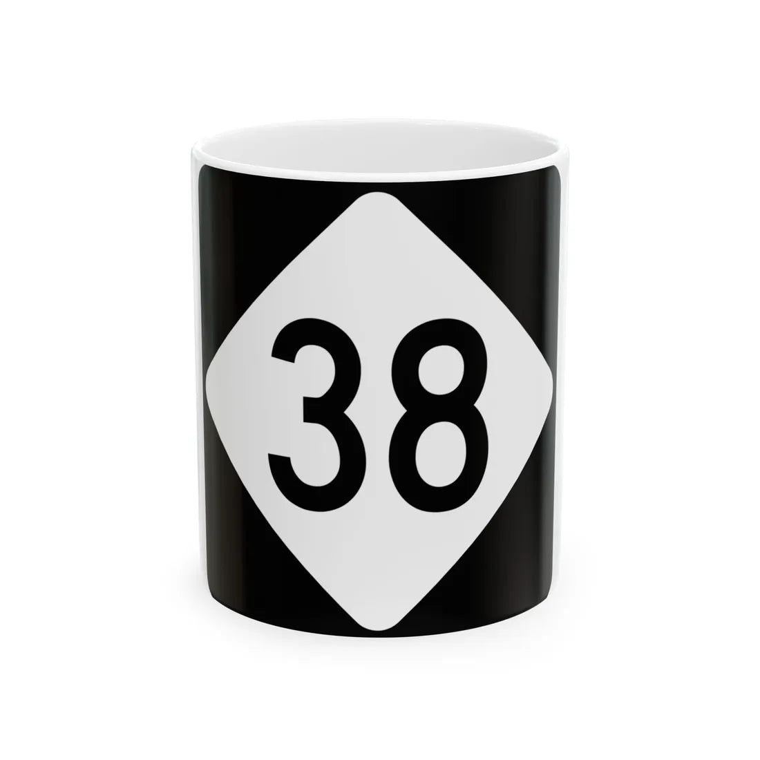 NC 38 (North Carolina) (Road Sign) White Coffee Mug 11oz - Go Mug Yourself