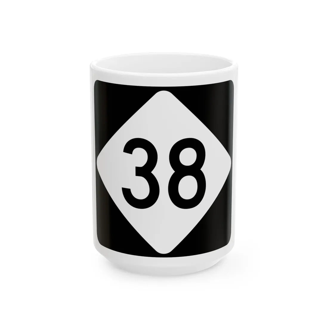NC 38 (North Carolina) (Road Sign) White Coffee Mug 15oz - Go Mug Yourself