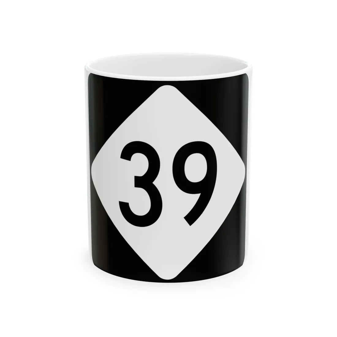 NC 39 (North Carolina) (Road Sign) White Coffee Mug 11oz - Go Mug Yourself