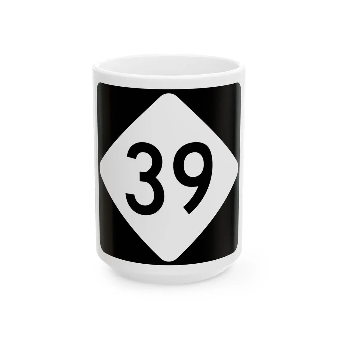 NC 39 (North Carolina) (Road Sign) White Coffee Mug 15oz - Go Mug Yourself
