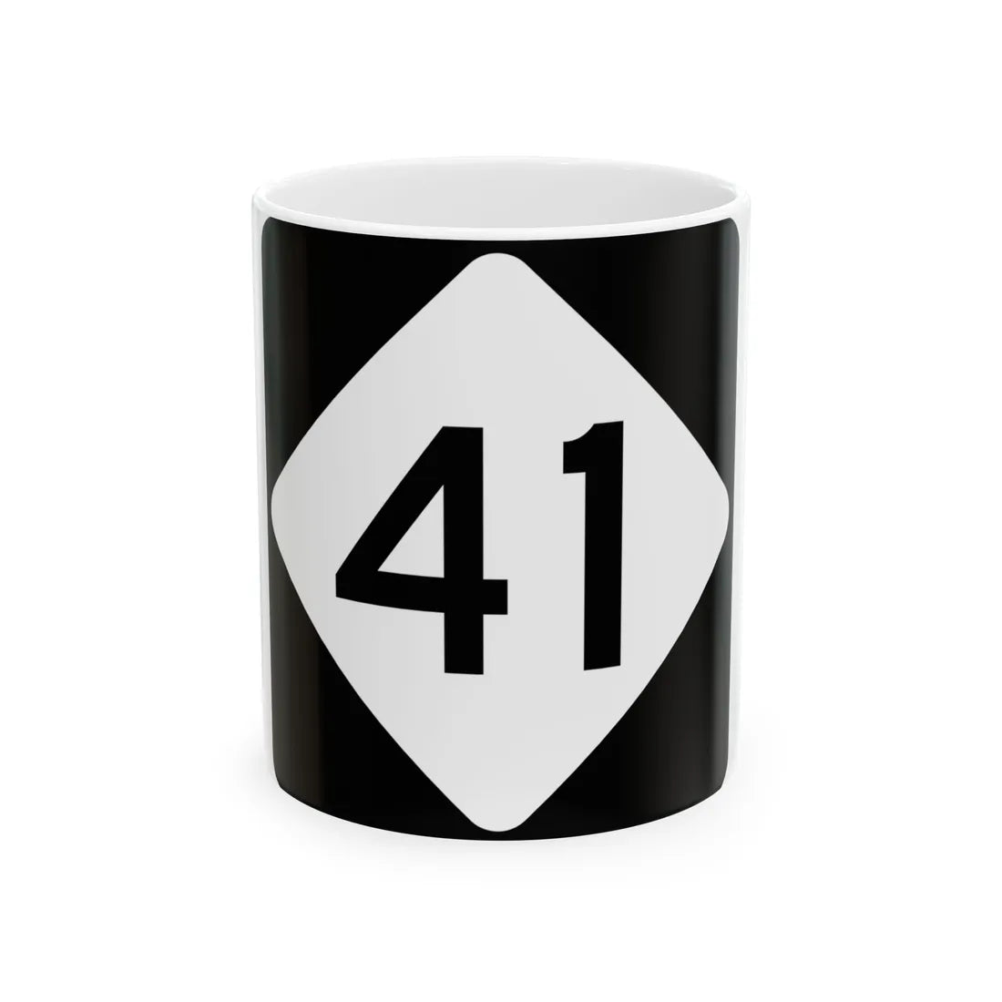 NC 41 (North Carolina) (Road Sign) White Coffee Mug 11oz - Go Mug Yourself