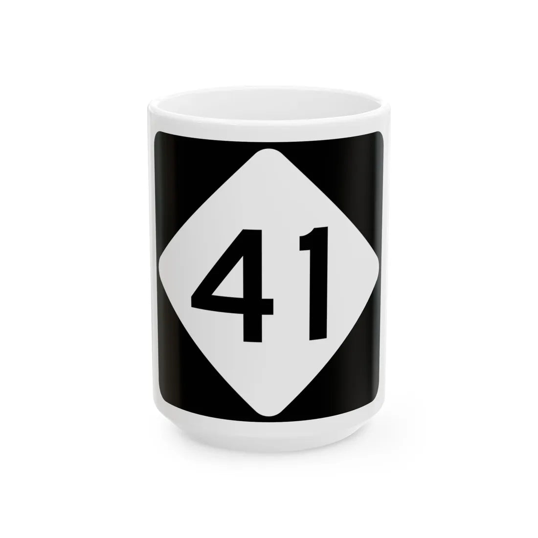 NC 41 (North Carolina) (Road Sign) White Coffee Mug 15oz - Go Mug Yourself