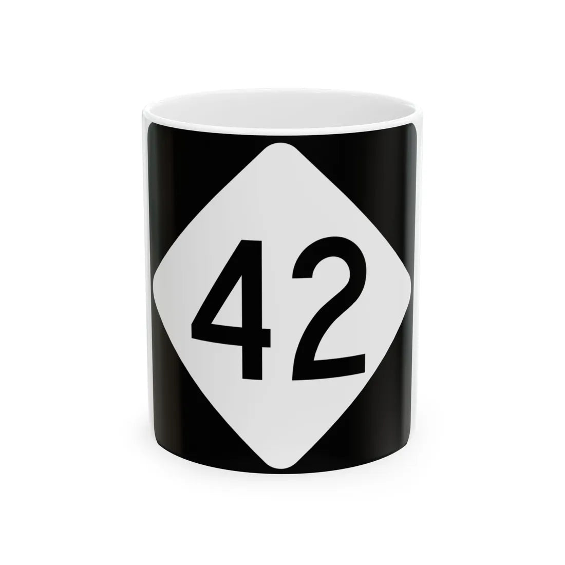NC 42 (North Carolina) (Road Sign) White Coffee Mug 11oz - Go Mug Yourself