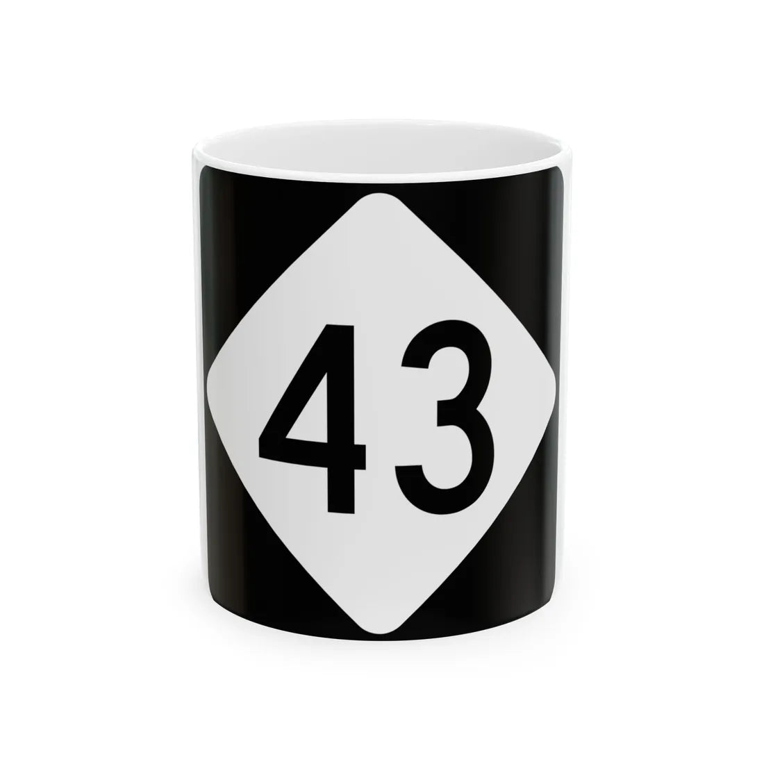 NC 43 (North Carolina) (Road Sign) White Coffee Mug 11oz - Go Mug Yourself