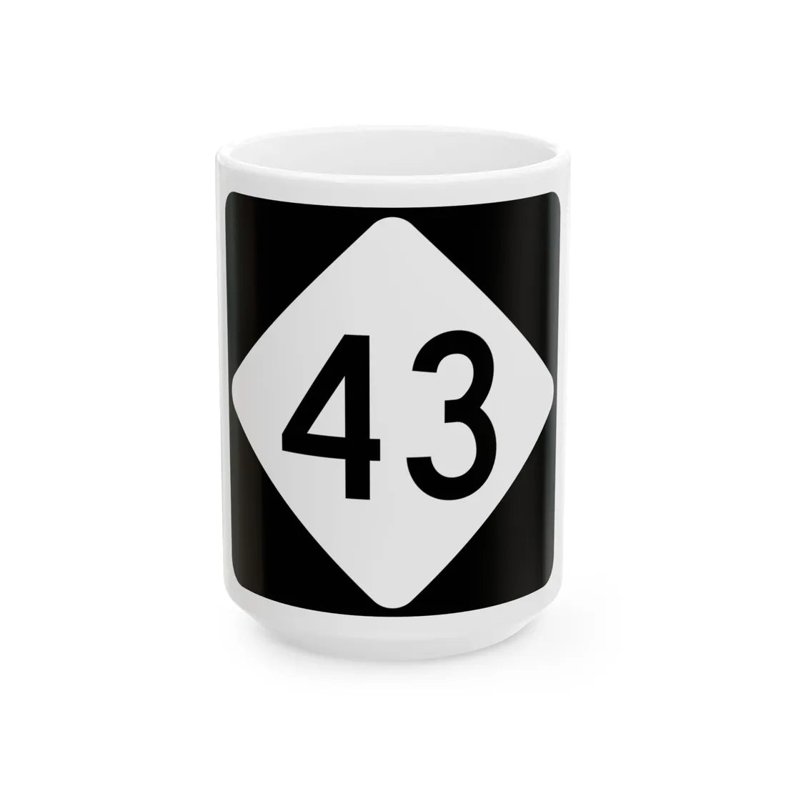 NC 43 (North Carolina) (Road Sign) White Coffee Mug 15oz - Go Mug Yourself