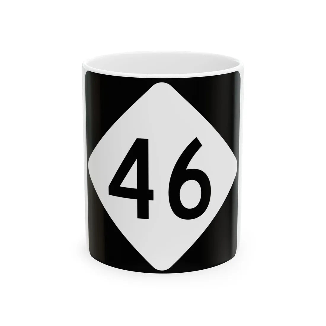 NC 46 (North Carolina) (Road Sign) White Coffee Mug 11oz - Go Mug Yourself