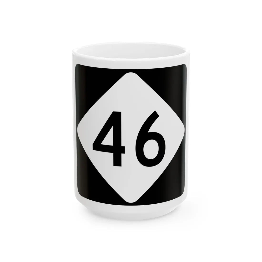 NC 46 (North Carolina) (Road Sign) White Coffee Mug 15oz - Go Mug Yourself