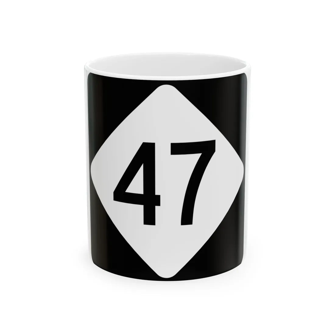 NC 47 (North Carolina) (Road Sign) White Coffee Mug 11oz - Go Mug Yourself