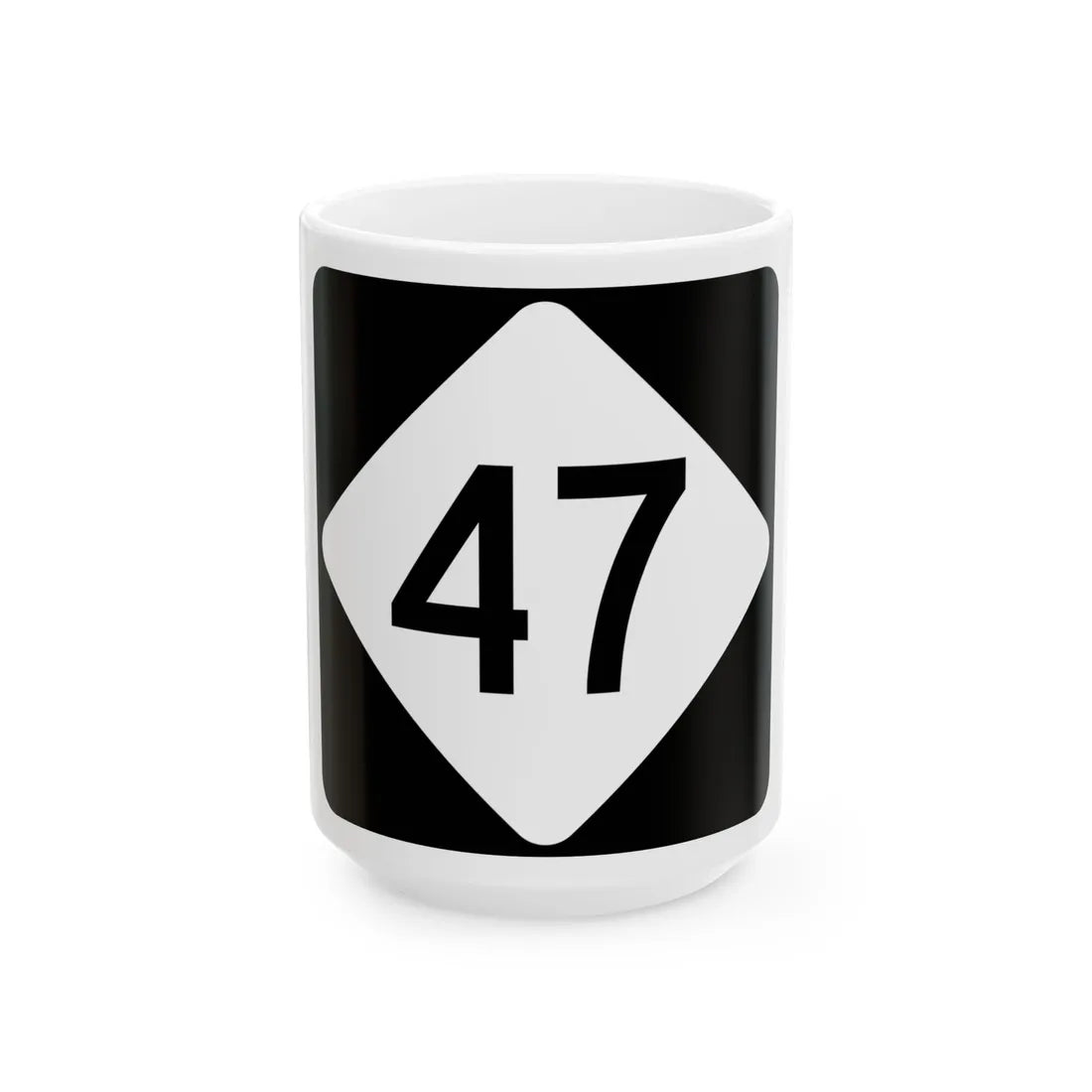 NC 47 (North Carolina) (Road Sign) White Coffee Mug 15oz - Go Mug Yourself