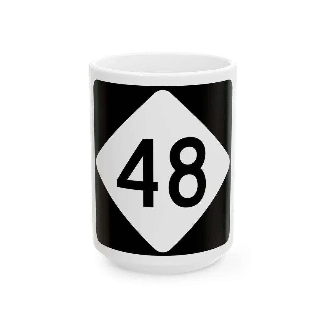NC 48 (North Carolina) (Road Sign) White Coffee Mug 15oz - Go Mug Yourself