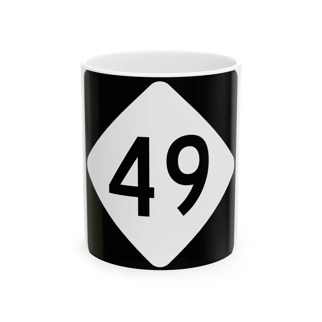 NC 49 (North Carolina) (Road Sign) White Coffee Mug 11oz - Go Mug Yourself