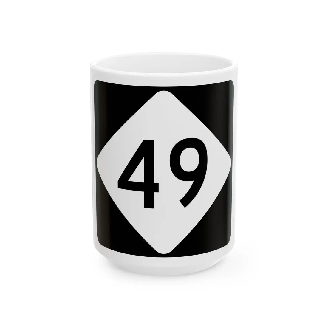 NC 49 (North Carolina) (Road Sign) White Coffee Mug 15oz - Go Mug Yourself