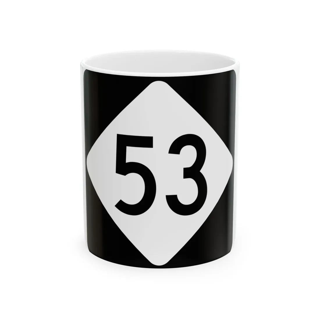 NC 53 (North Carolina) (Road Sign) White Coffee Mug 11oz - Go Mug Yourself