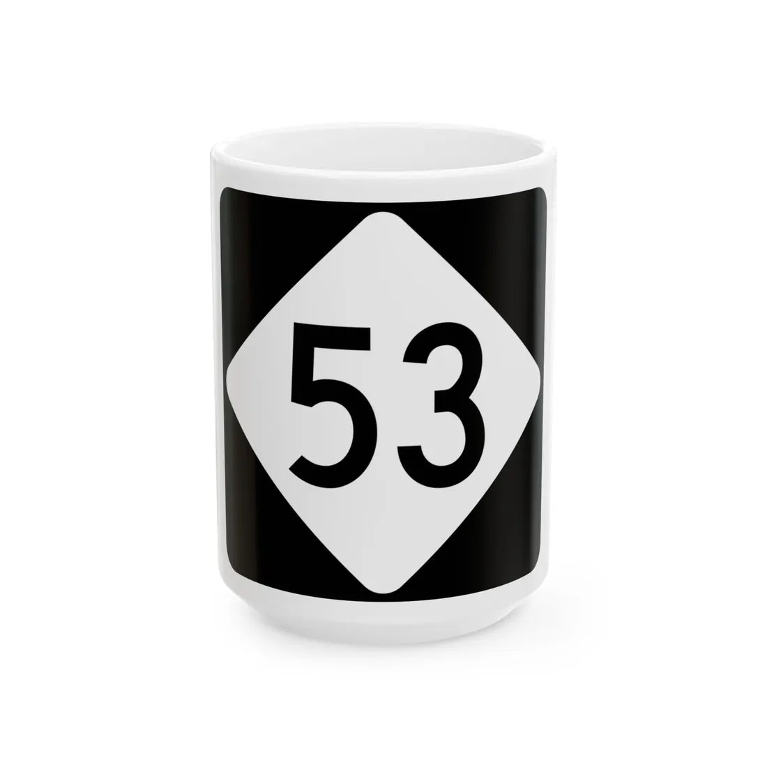 NC 53 (North Carolina) (Road Sign) White Coffee Mug 15oz - Go Mug Yourself