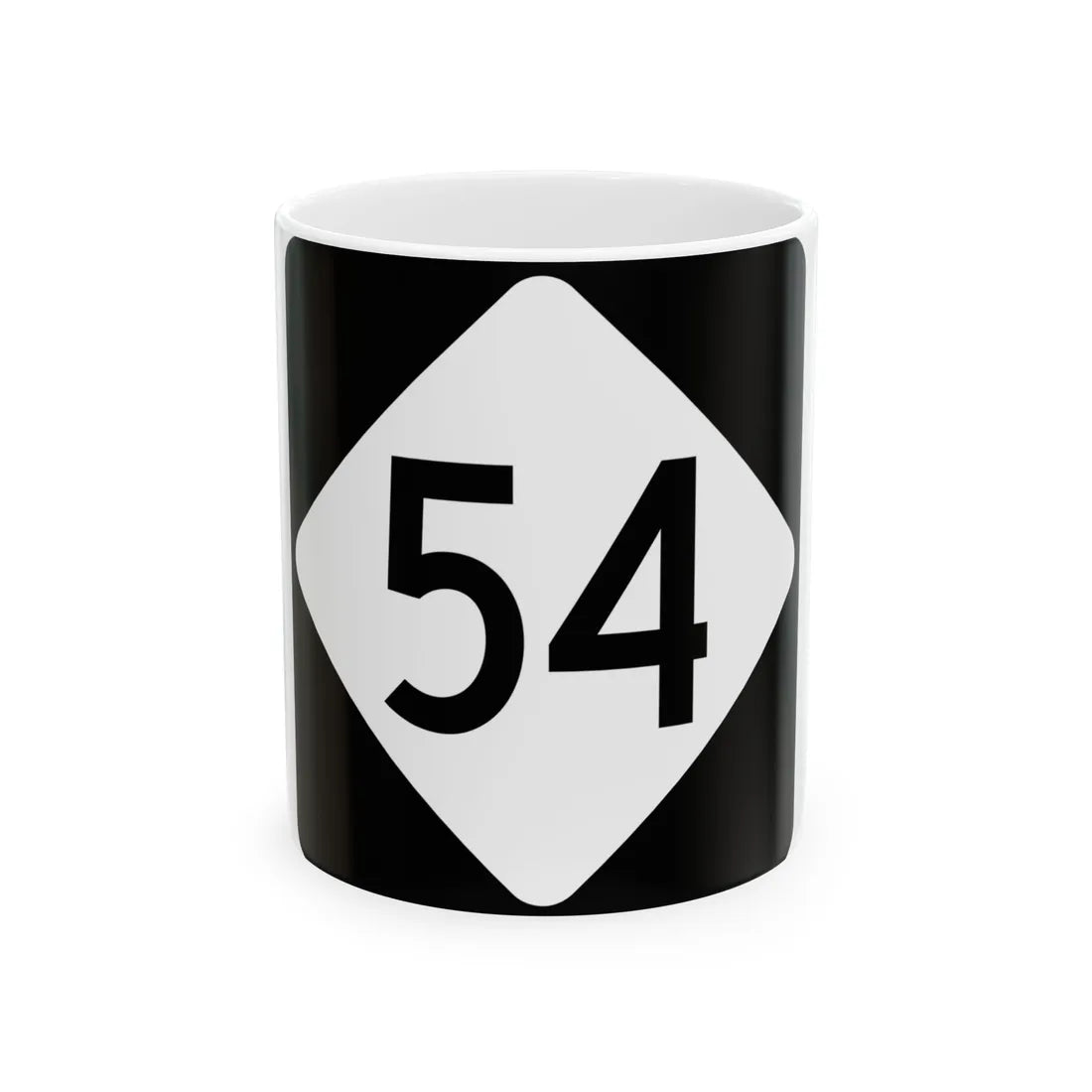NC 54 (North Carolina) (Road Sign) White Coffee Mug 11oz - Go Mug Yourself