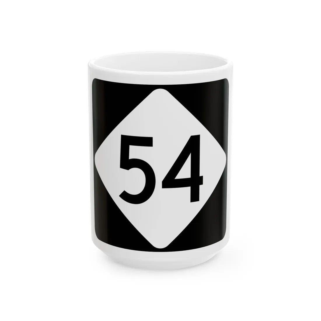 NC 54 (North Carolina) (Road Sign) White Coffee Mug 15oz - Go Mug Yourself
