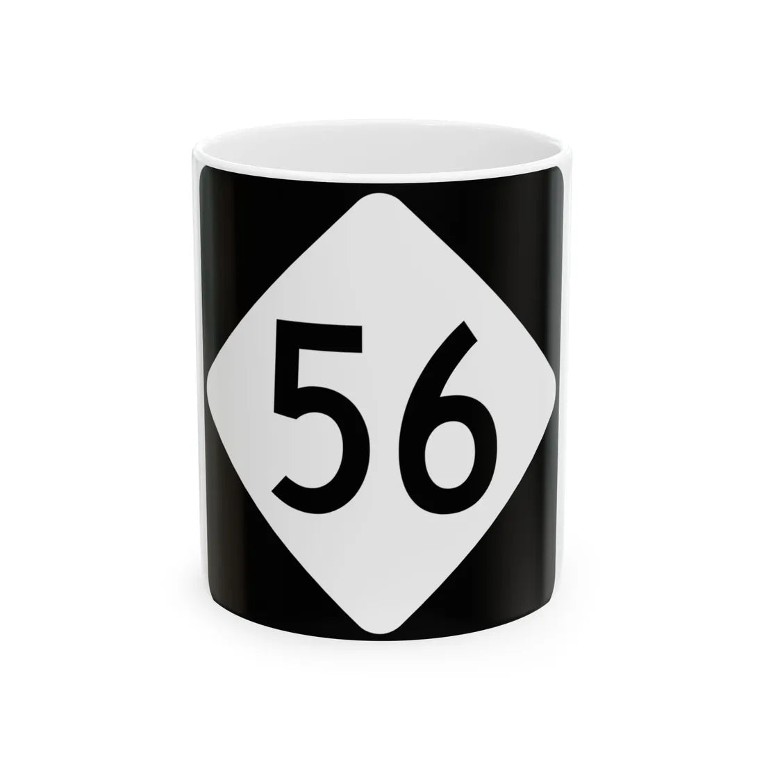 NC 56 (North Carolina) (Road Sign) White Coffee Mug 11oz - Go Mug Yourself