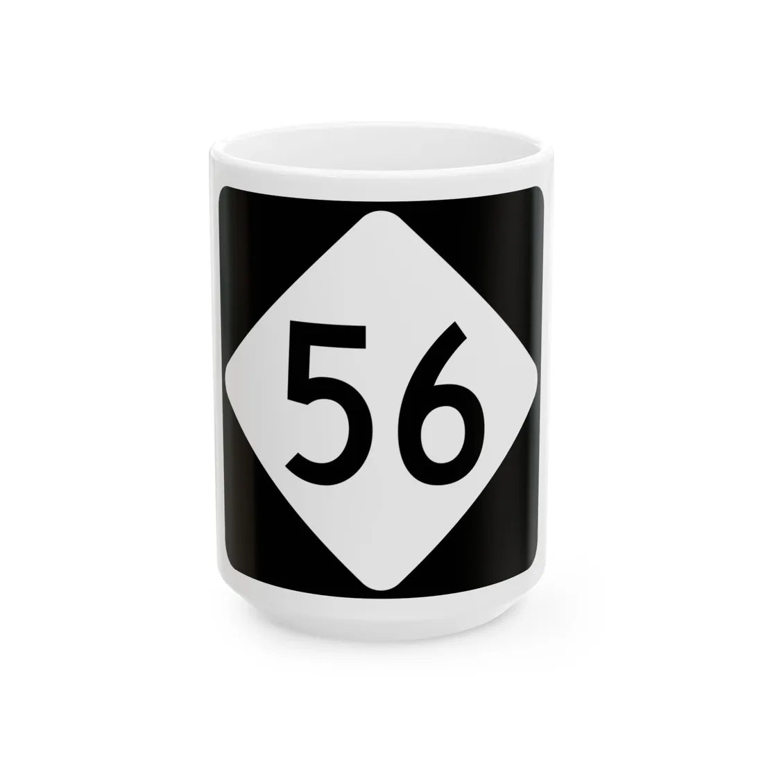 NC 56 (North Carolina) (Road Sign) White Coffee Mug 15oz - Go Mug Yourself