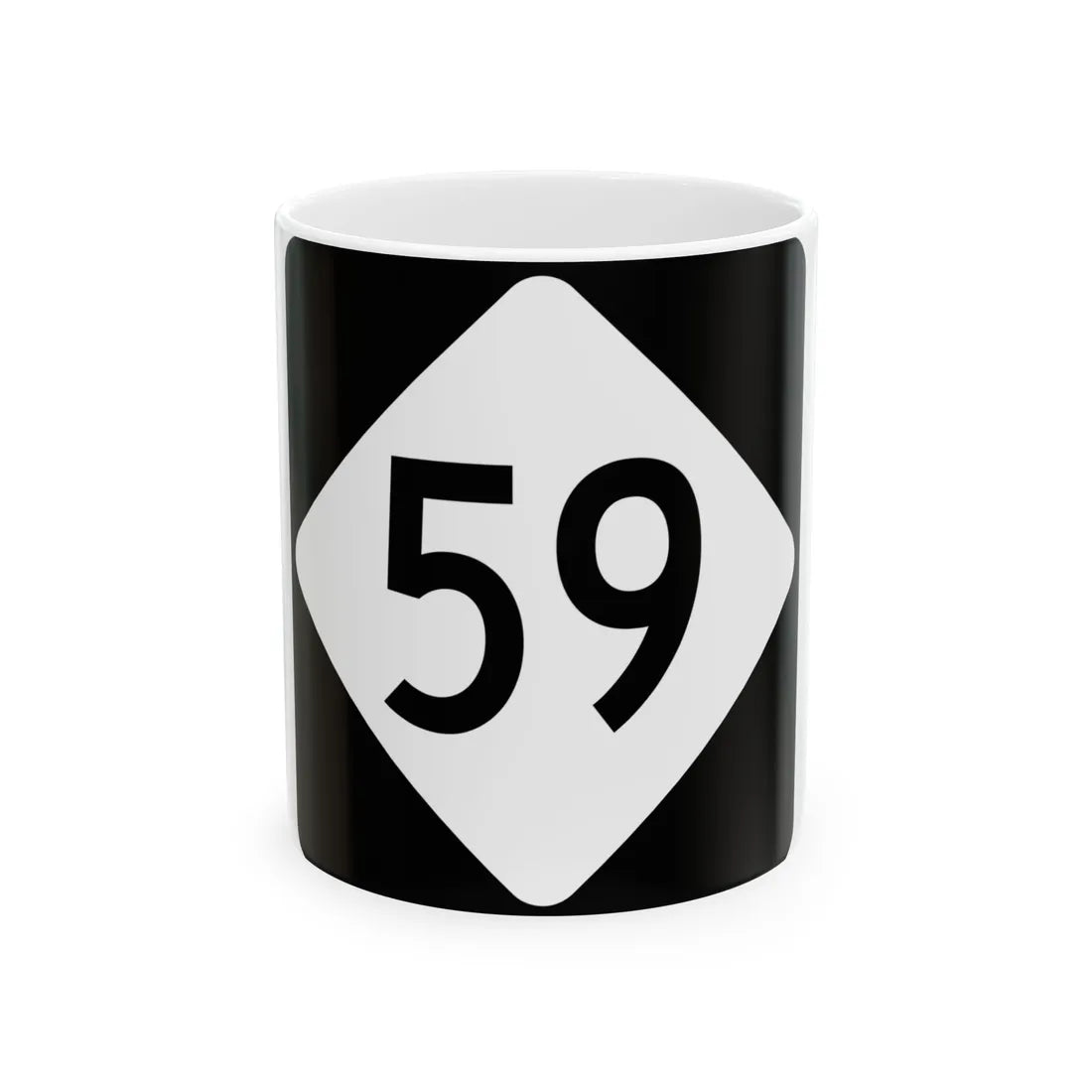 NC 59 (North Carolina) (Road Sign) White Coffee Mug 11oz - Go Mug Yourself