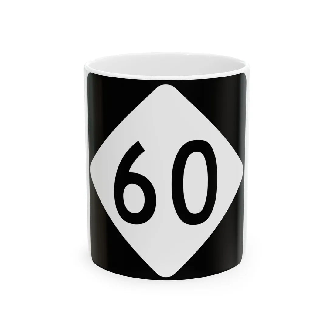 NC 60 (North Carolina) (Road Sign) White Coffee Mug 11oz - Go Mug Yourself