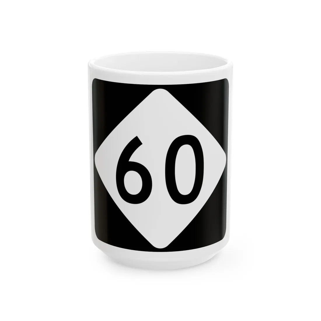 NC 60 (North Carolina) (Road Sign) White Coffee Mug 15oz - Go Mug Yourself